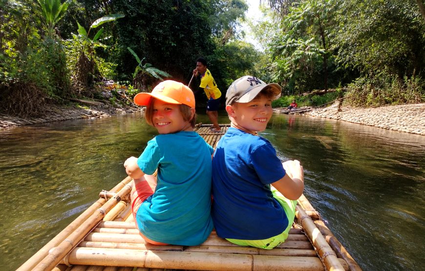 Khao Lak Turtle Conservation, Bamboo Rafting & Waterfall Tour