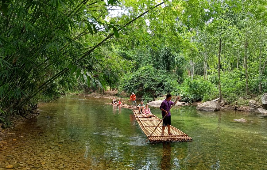 Khao Lak Turtle Conservation, Bamboo Rafting & Waterfall Tour