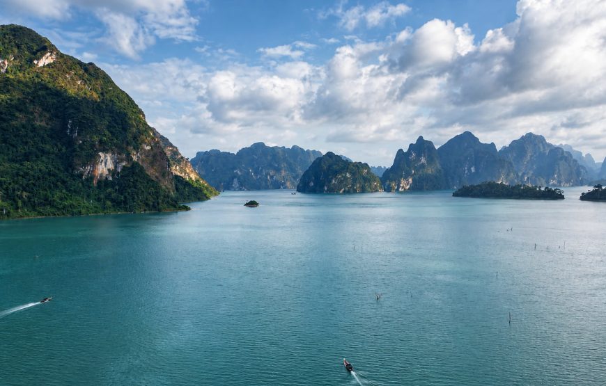 From Khao Lak: Cheow Lan Lake Longtail Boat, Cave & Kayaking Tour