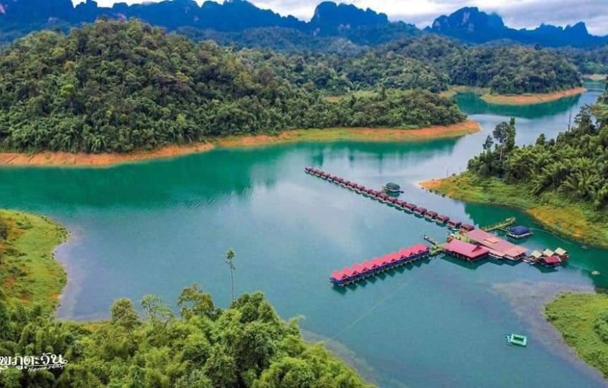 From Khao Lak: Cheow Lan Lake Longtail Boat, Cave & Kayaking Tour