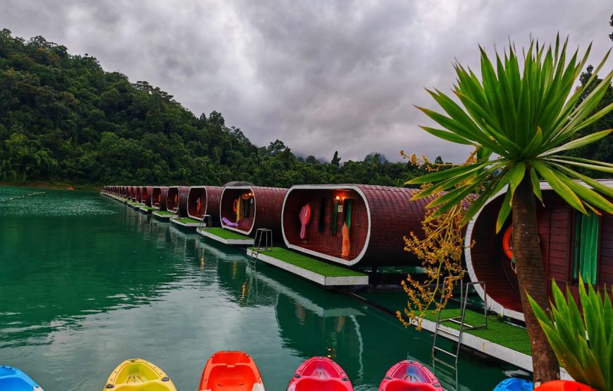 From Khao Lak: Cheow Lan Lake Longtail Boat, Cave & Kayaking Tour