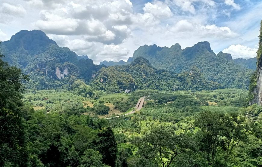 From Khao Lak: Khao Sok Jungle Trek, Bamboo Rafting & Sunset Wildlife Tour